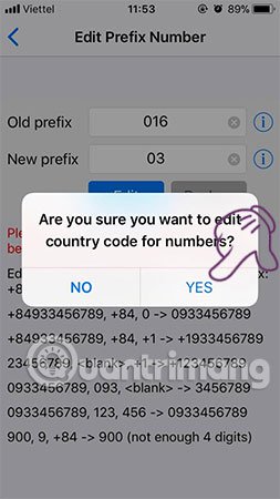Cách chuyển danh bạ từ 11 số sang 10 số cho Iphone